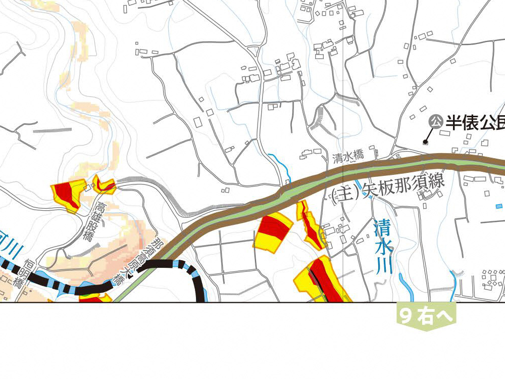 Nearest 土砂災害警戒区域, south-west